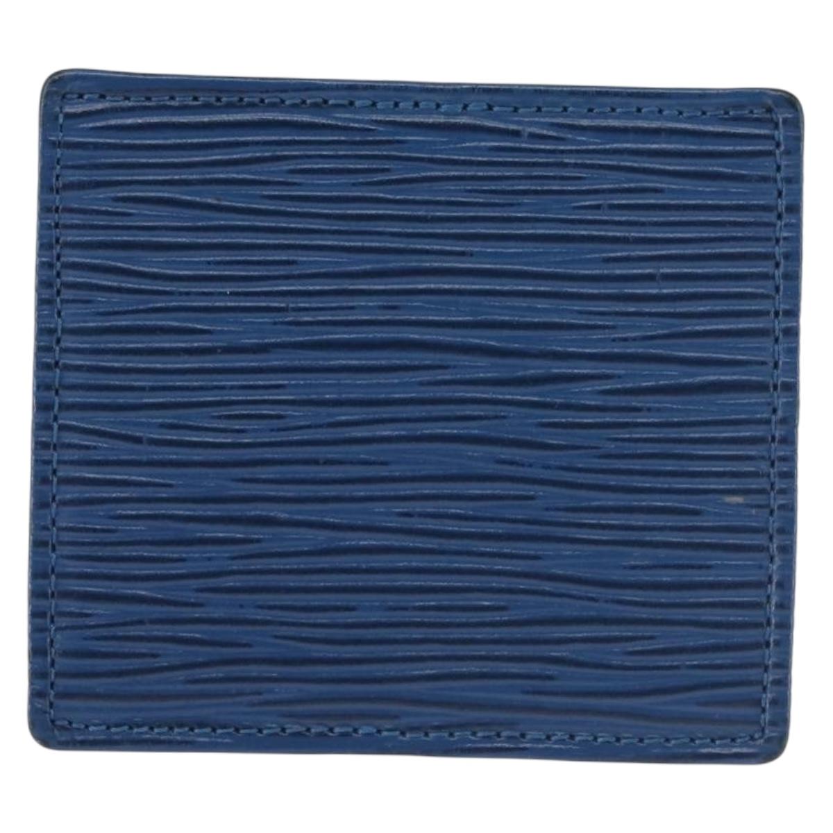 LOUIS VUITTON Epi Porte Monnaie Boite Coin Purse Blue M63695 LV Auth 145568