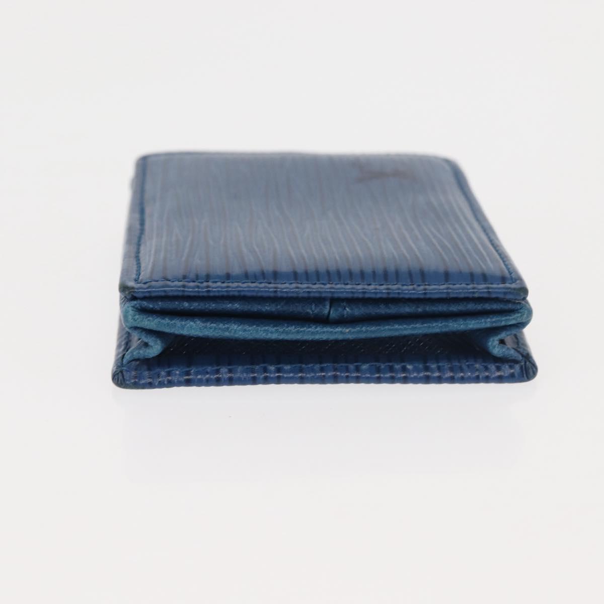 LOUIS VUITTON Epi Porte Monnaie Boite Coin Purse Blue M63695 LV Auth 145568