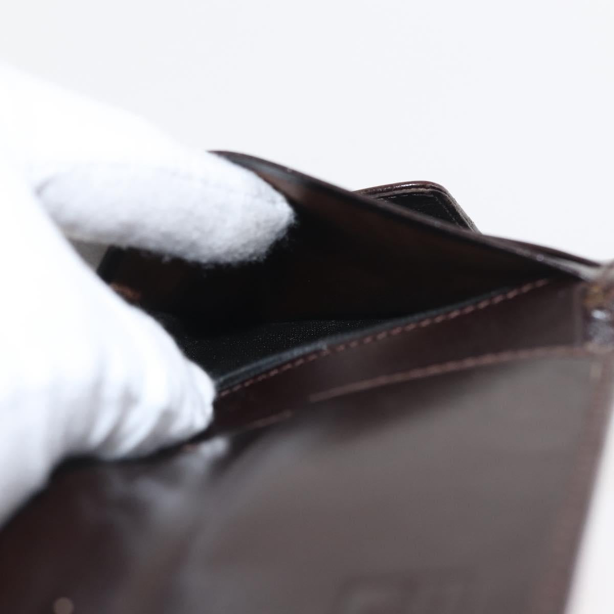 FENDI Zucca Canvas Bifold Wallet Black Brown Auth 145571