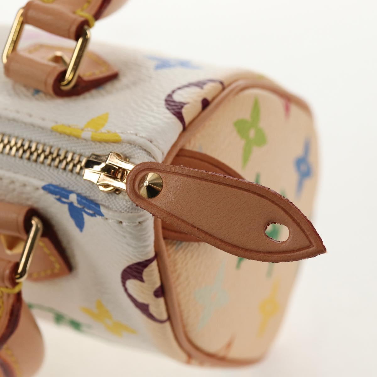LOUIS VUITTON Monogram Multicolor Mini Speedy Hand Bag White M92645 Auth 145589V