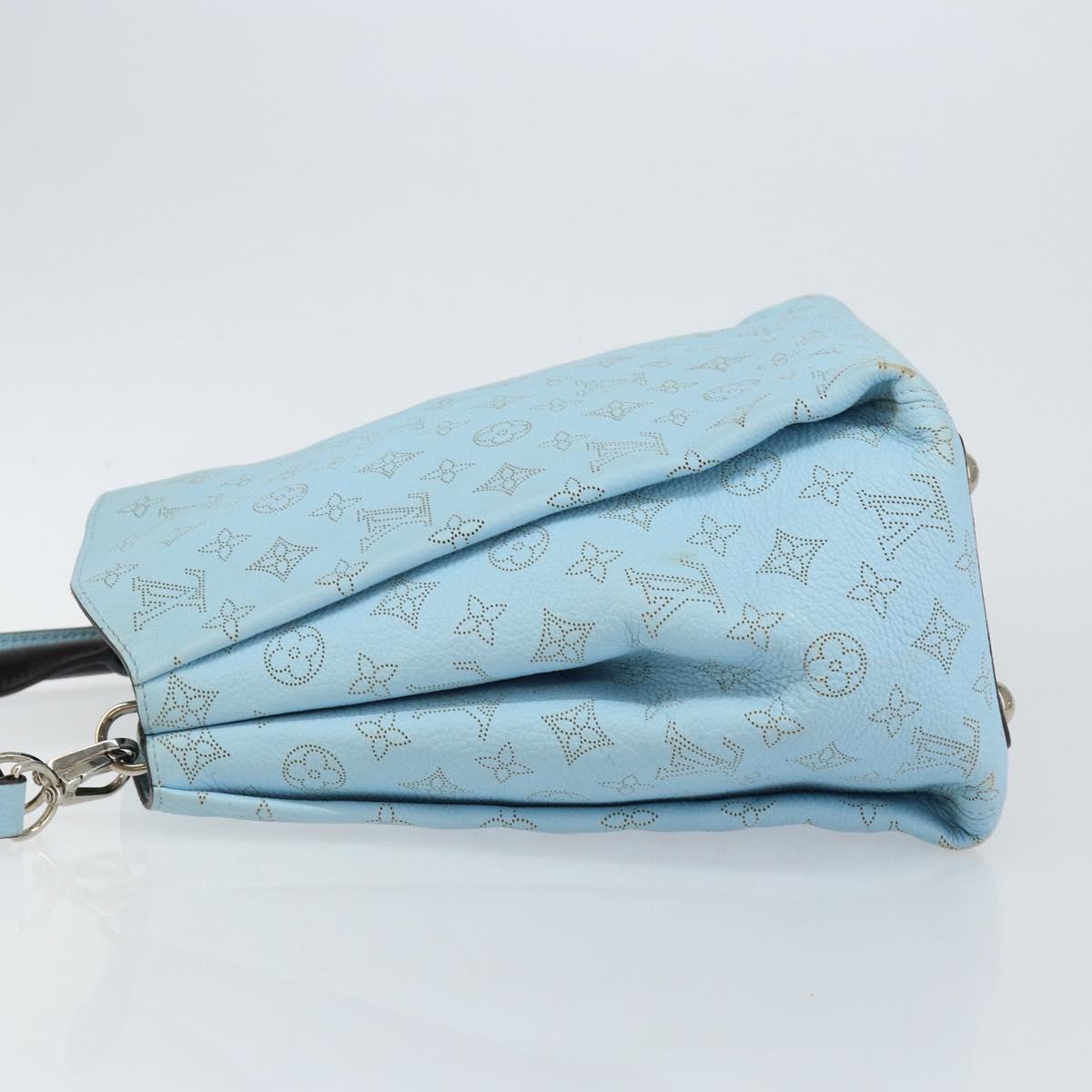 LOUIS VUITTON Monogram Mahina Babylone PM Hand Bag Ice blue M50907 Auth 145591