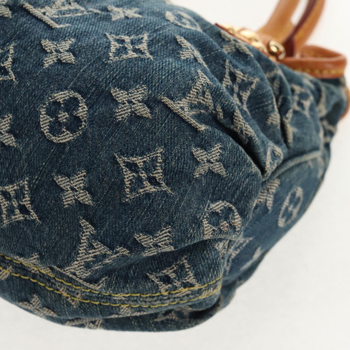 LOUIS VUITTON Monogram denim Preity Hand Bag Blue M95020 LV Auth 145593V