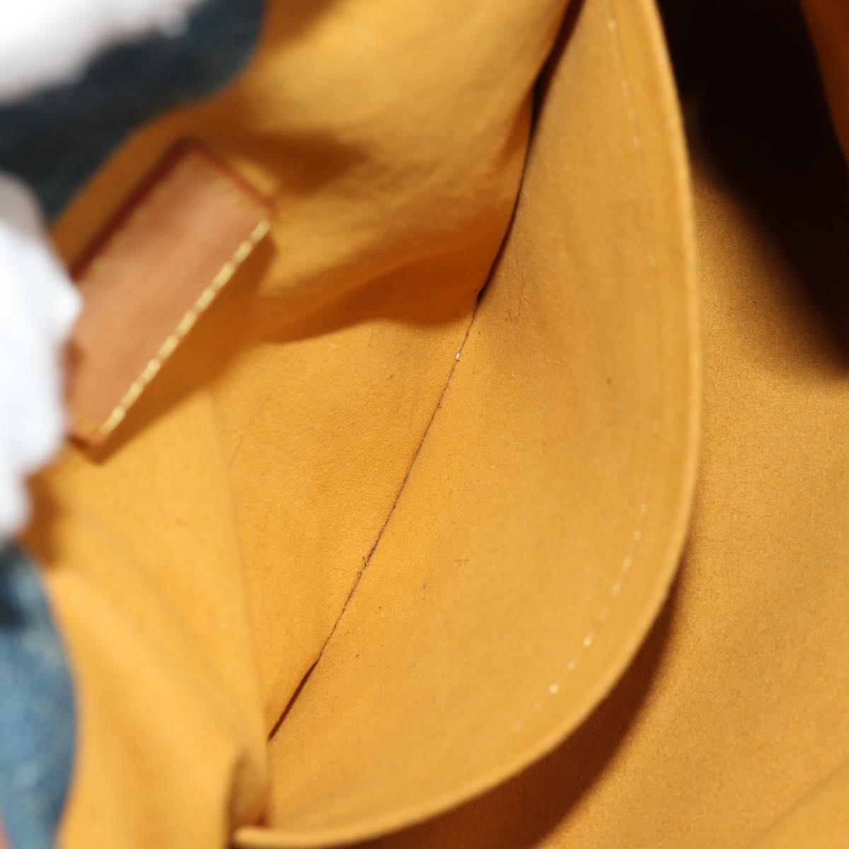 LOUIS VUITTON Monogram denim Preity Hand Bag Blue M95020 LV Auth 145593V