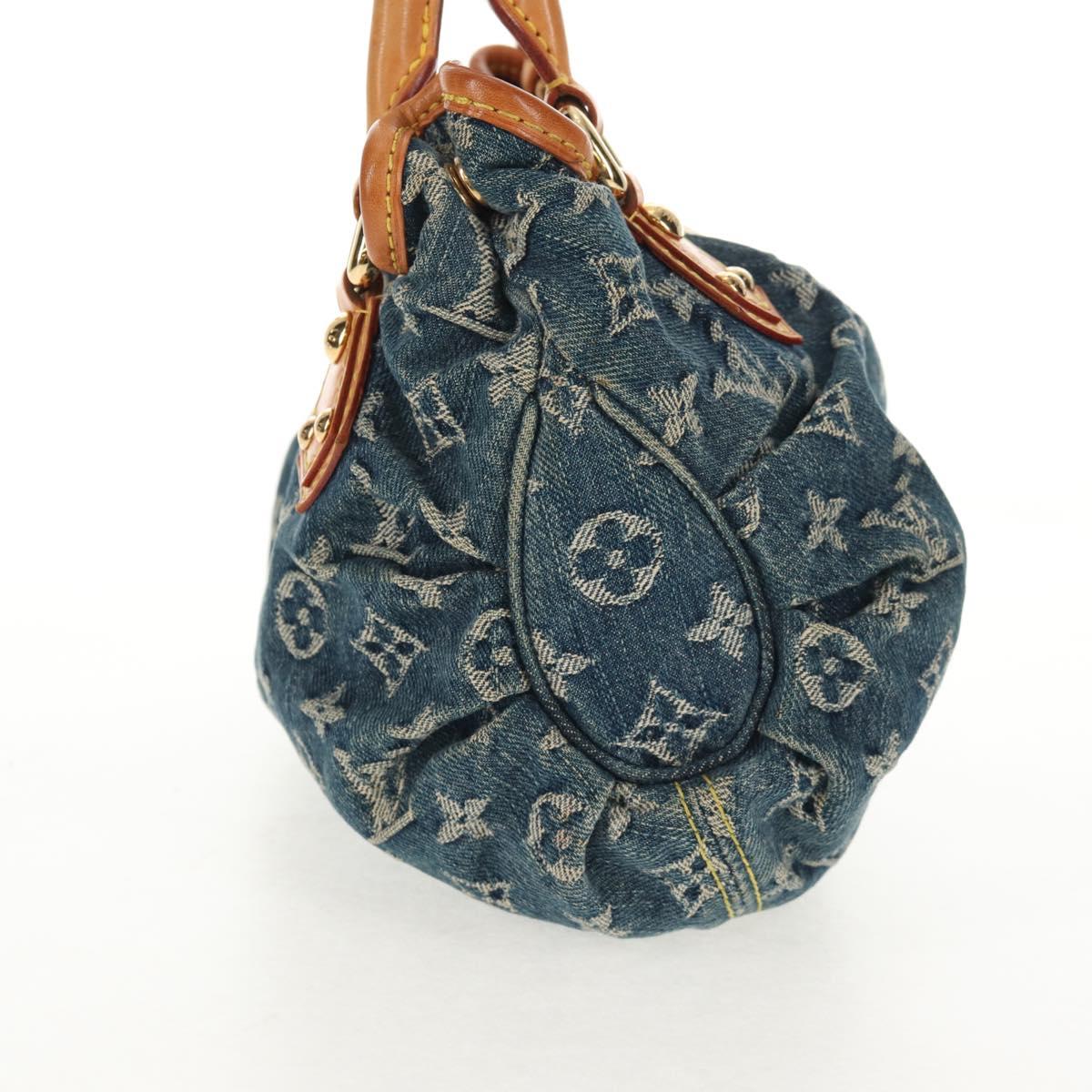 LOUIS VUITTON Monogram denim Preity Hand Bag Blue M95020 LV Auth 145593V