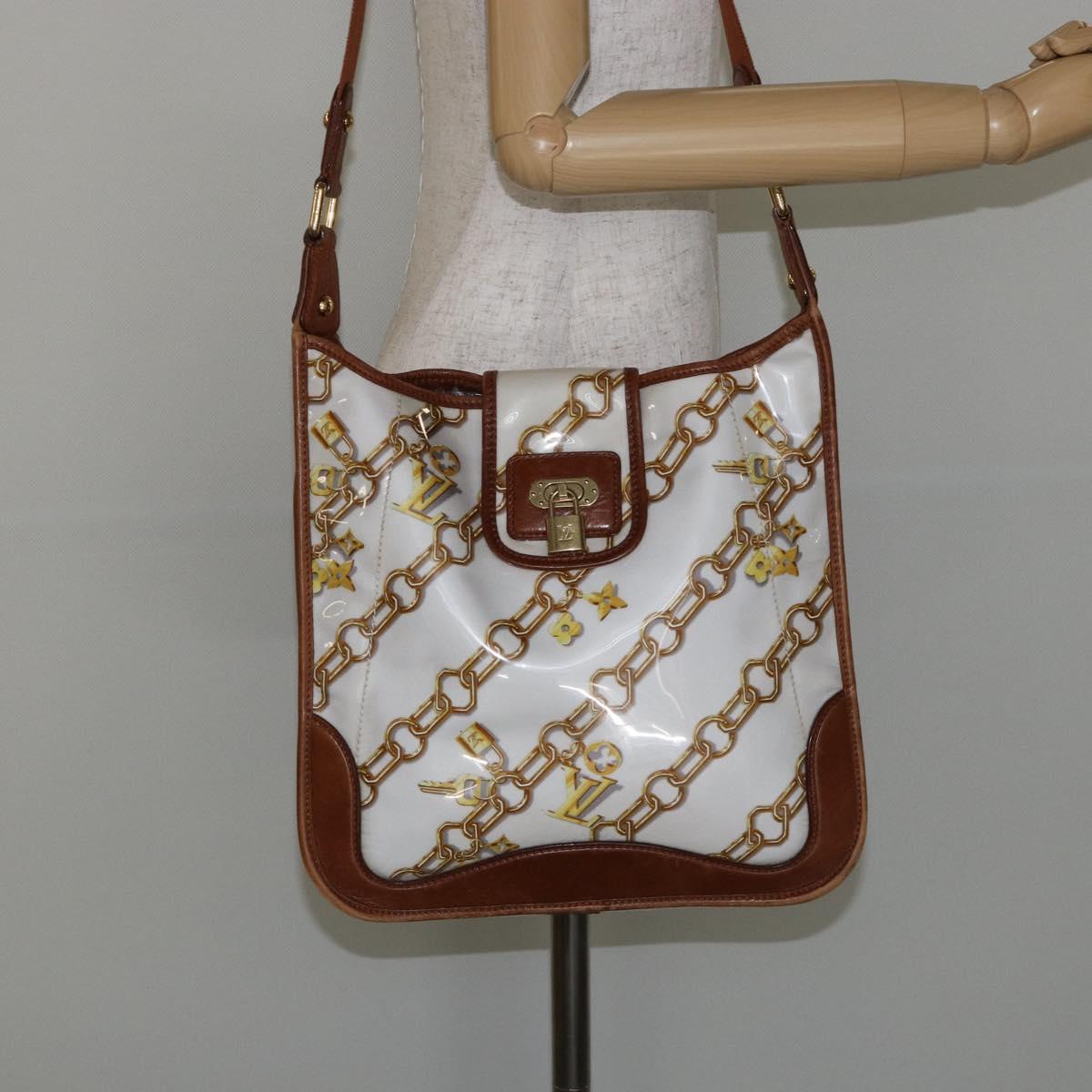 LOUIS VUITTON Monogram Charm Musette Shoulder Bag White M95158 LV Auth 145594