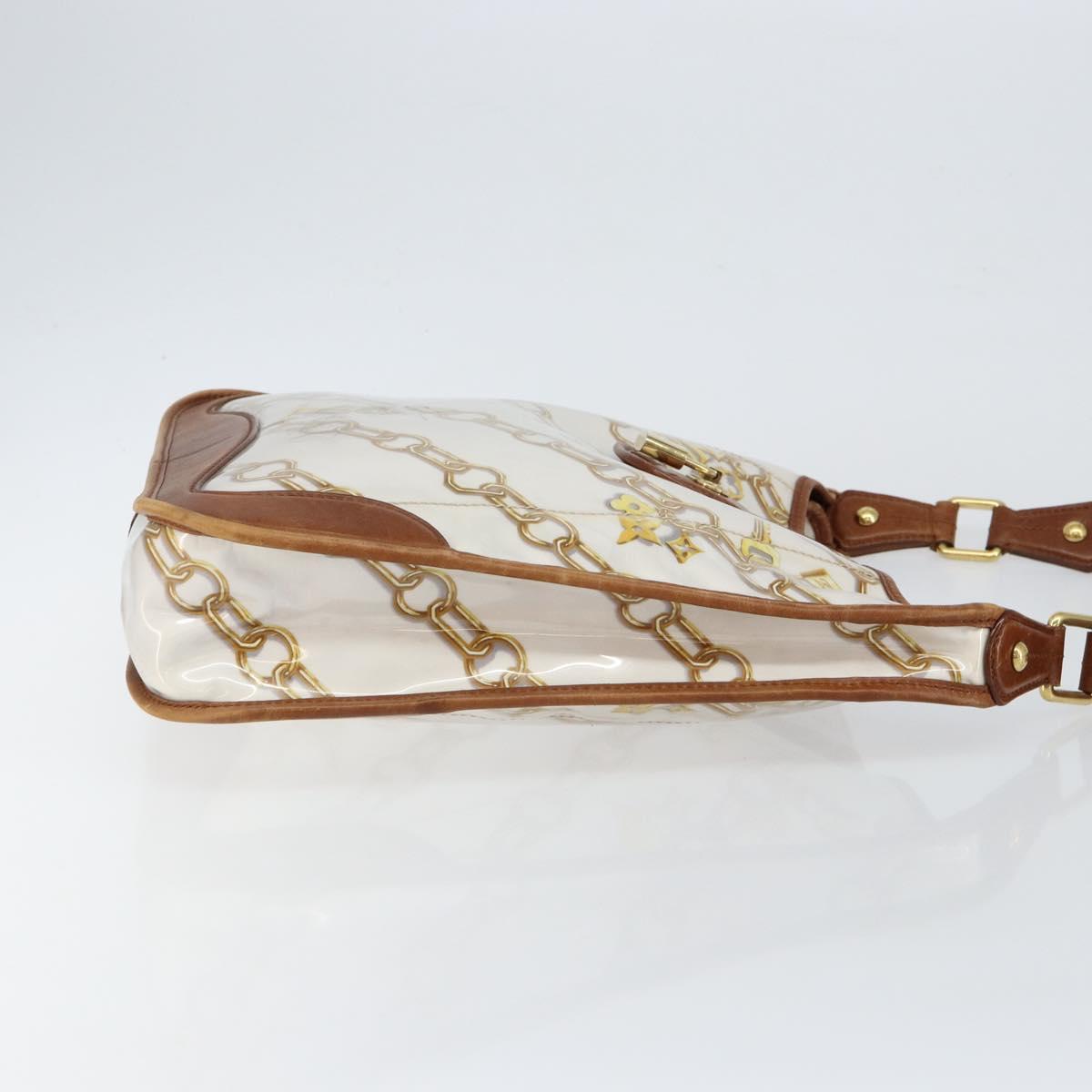 LOUIS VUITTON Monogram Charm Musette Shoulder Bag White M95158 LV Auth 145594
