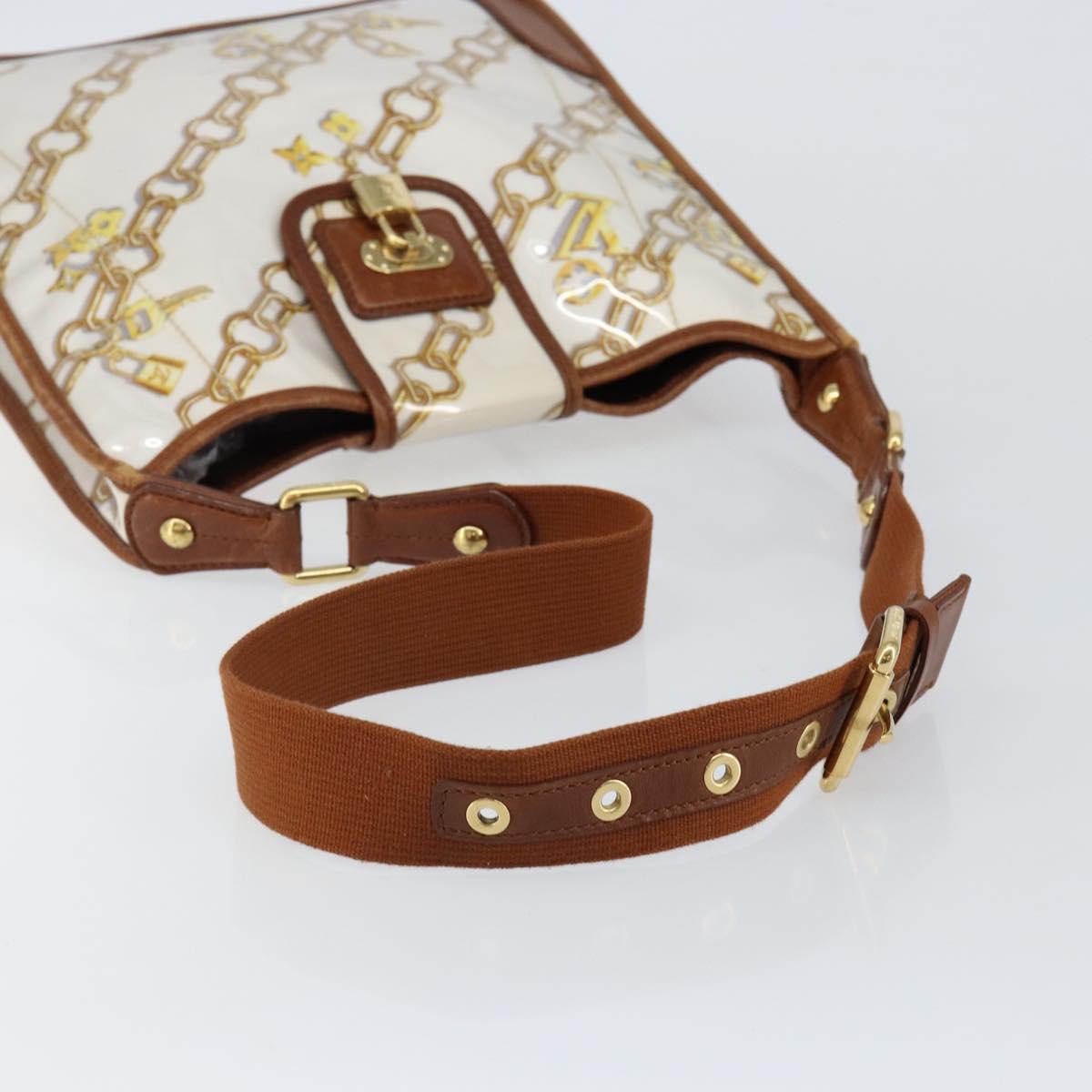 LOUIS VUITTON Monogram Charm Musette Shoulder Bag White M95158 LV Auth 145594