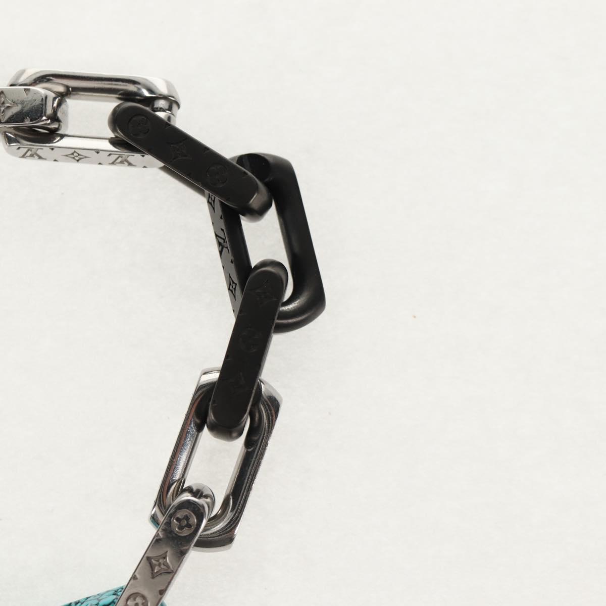 LOUIS VUITTON Chain Stone Bracelet metal Silver M1042L LV Auth 145596M