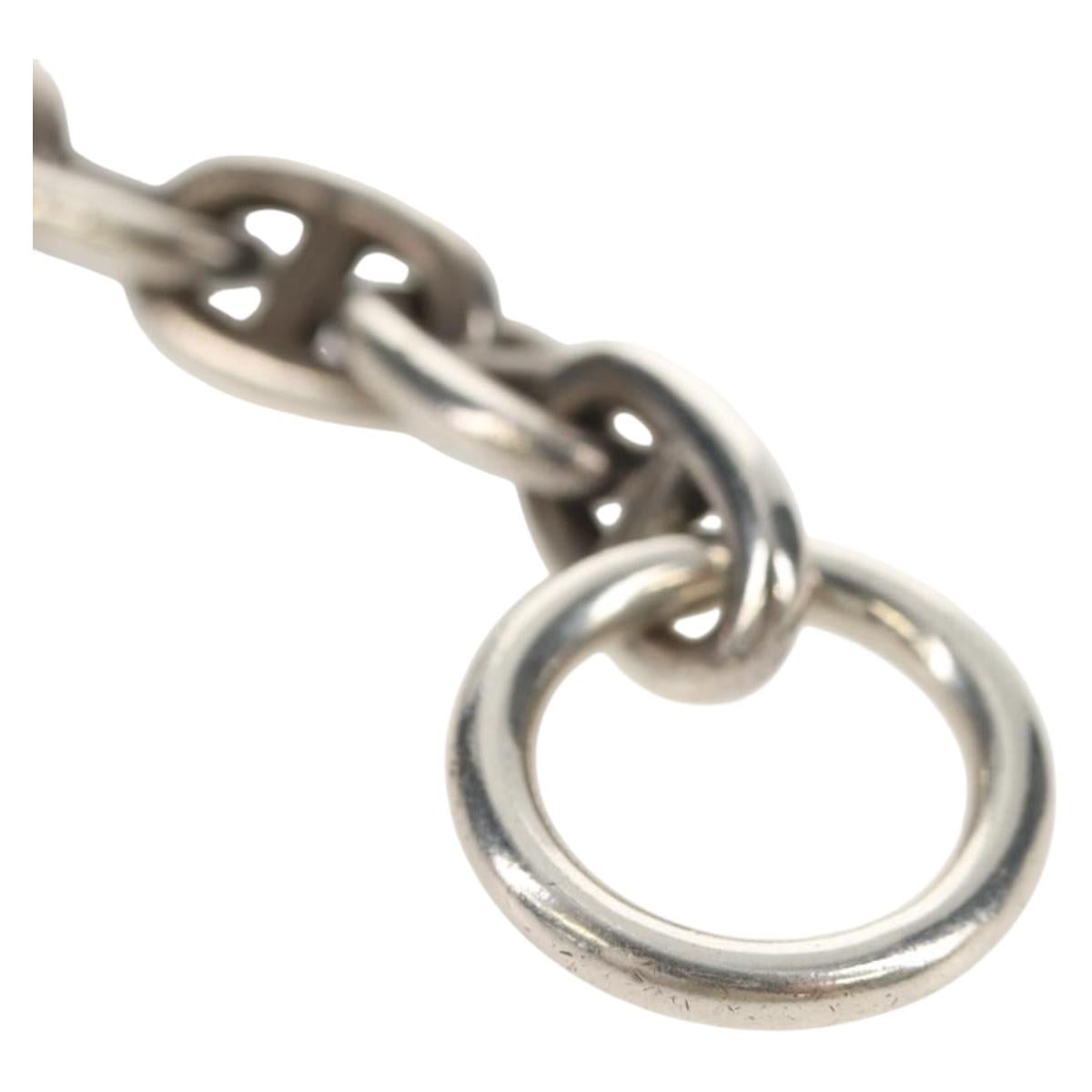 HERMES Chaine d'Ancre MM Bracelet Ag925 17 Links Silver Auth 145603AM