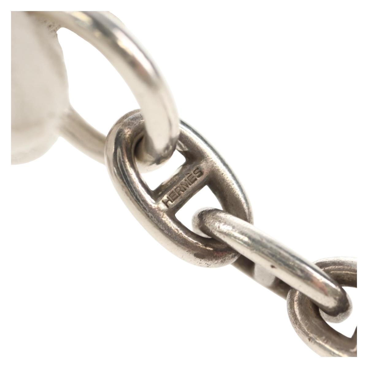 HERMES Chaine d'Ancre MM Bracelet Ag925 17 Links Silver Auth 145603SM
