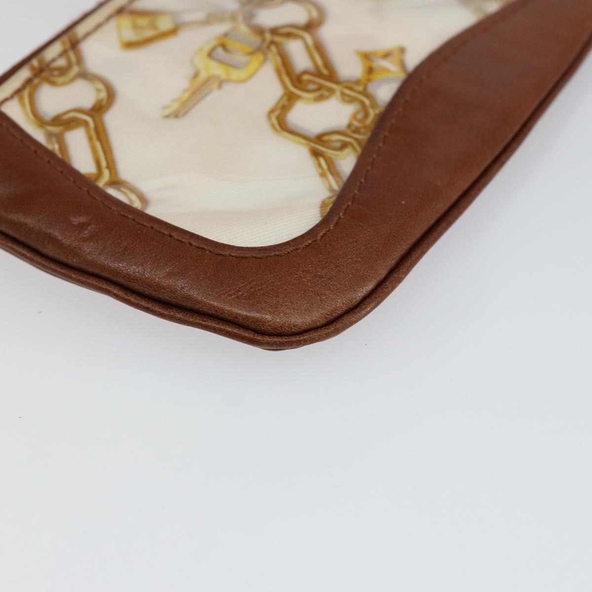 LOUIS VUITTON Monogram Charm Pochette Cles Coin Purse White M95164 Auth 145606