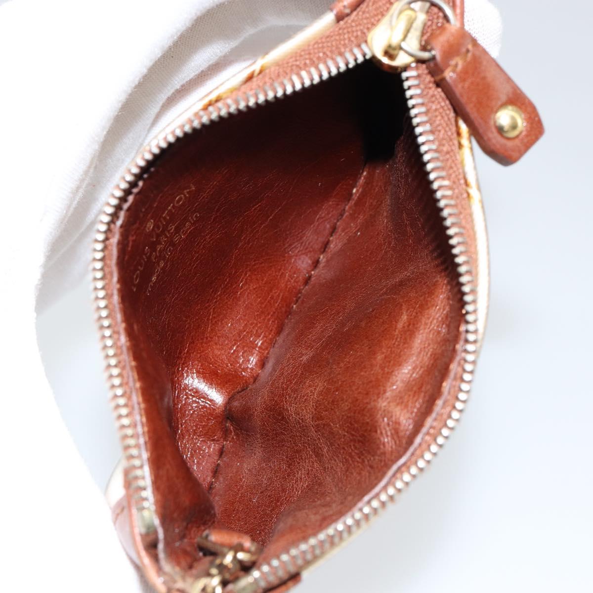 LOUIS VUITTON Monogram Charm Pochette Cles Coin Purse White M95164 Auth 145606