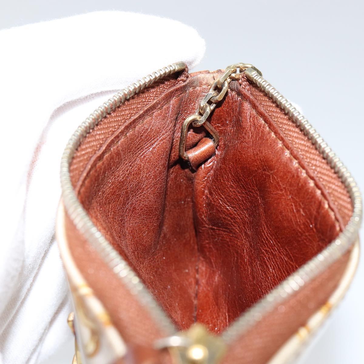 LOUIS VUITTON Monogram Charm Pochette Cles Coin Purse White M95164 Auth 145606