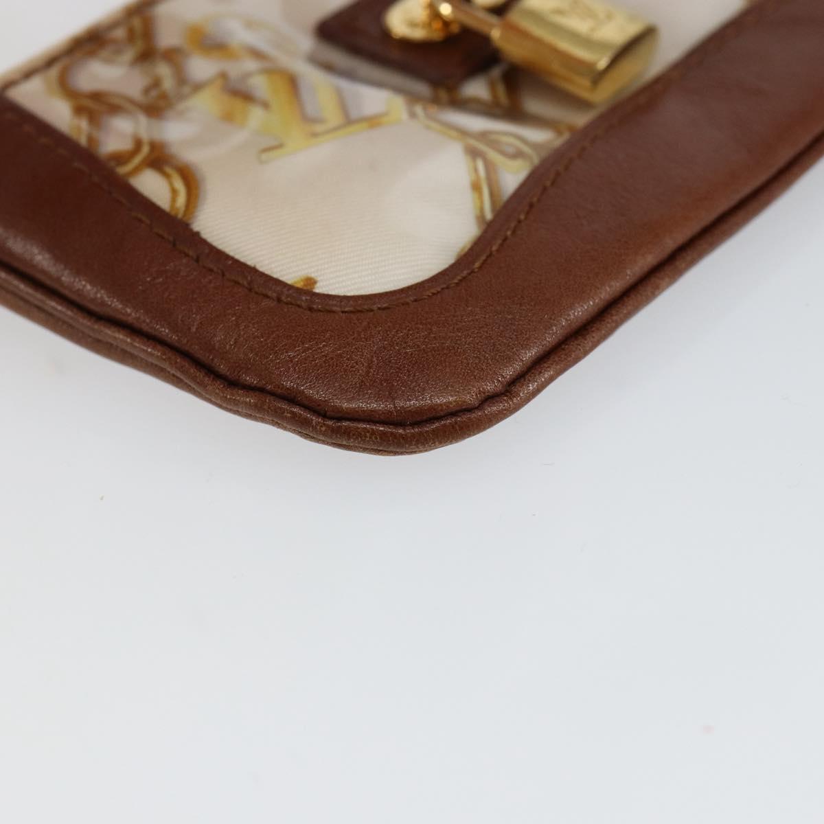 LOUIS VUITTON Monogram Charm Pochette Cles Coin Purse White M95164 Auth 145606