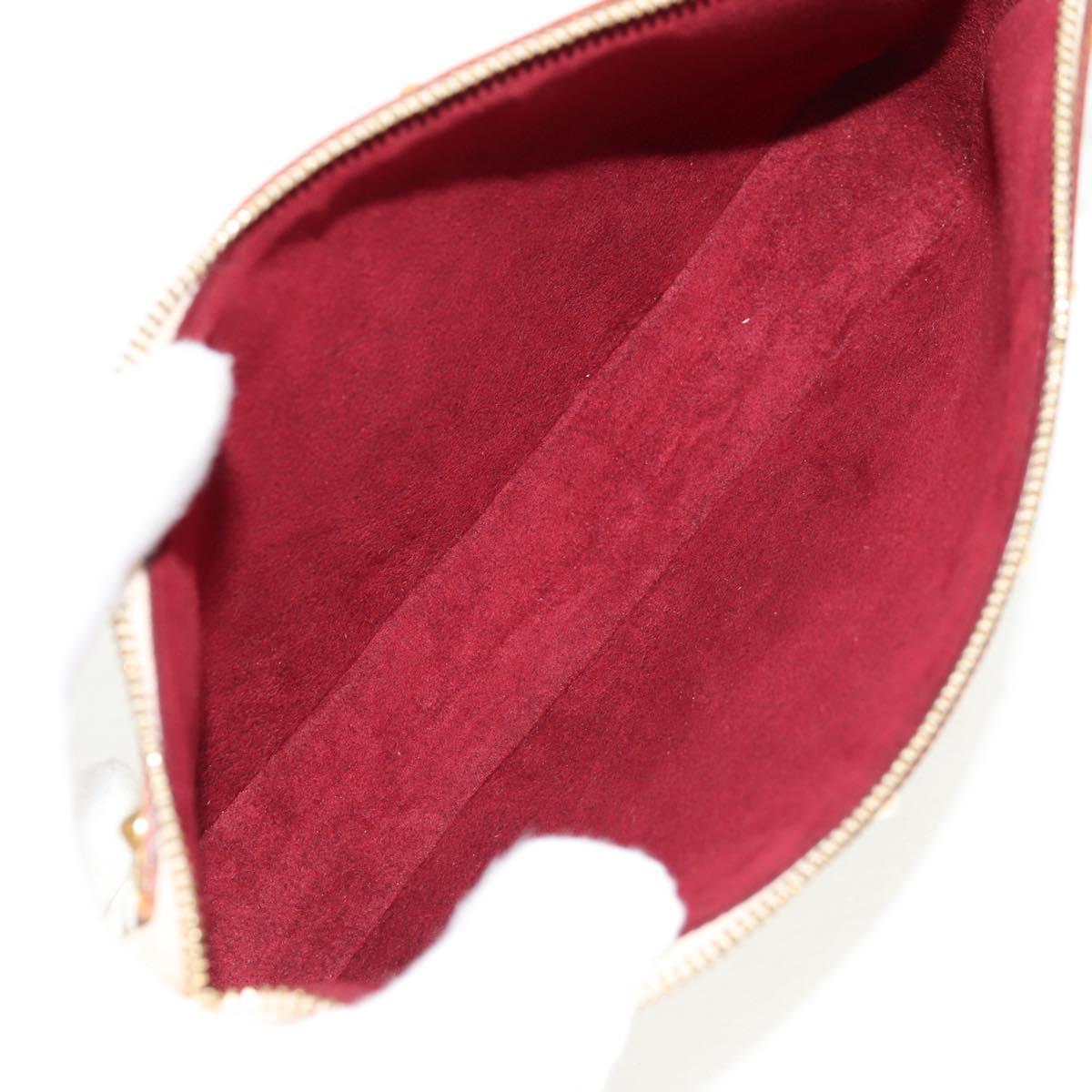 LOUIS VUITTON Multicolor Pochette Accessoires Pouch White M92649 LV Auth 145617V