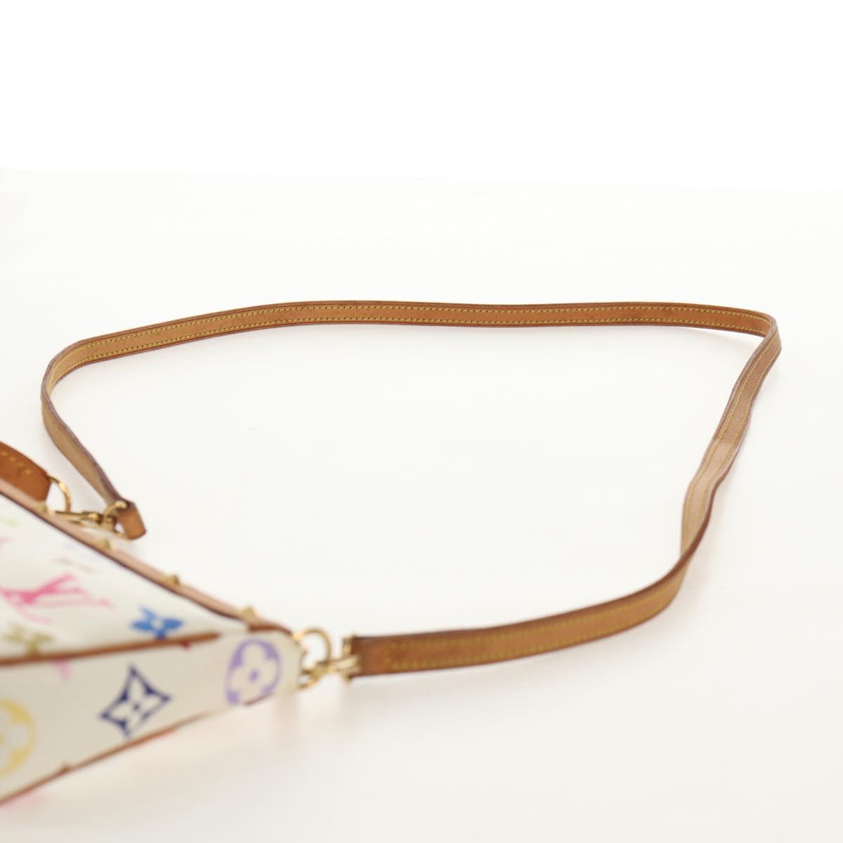 LOUIS VUITTON Multicolor Pochette Accessoires Pouch White M92649 LV Auth 145617V