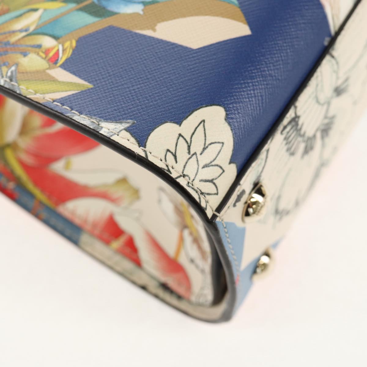 Salvatore Ferragamo Vala Hand Bag Leather 2way Multicolor Gold Auth 145624V