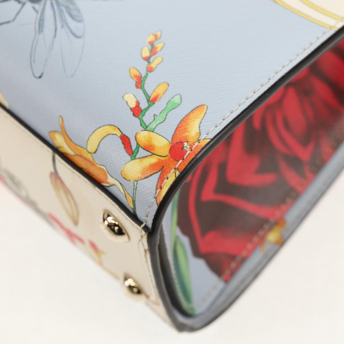 Salvatore Ferragamo Vala Hand Bag Leather 2way Multicolor Gold Auth 145624V