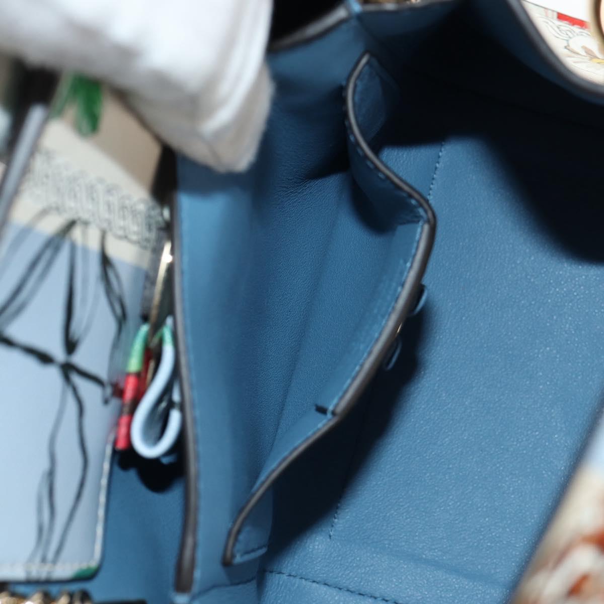 Salvatore Ferragamo Vala Hand Bag Leather 2way Multicolor Gold Auth 145624V