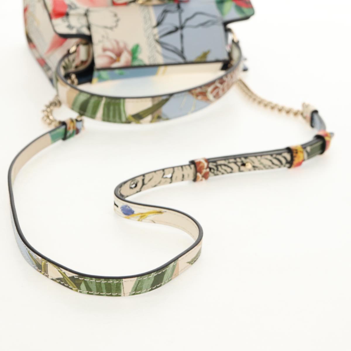 Salvatore Ferragamo Vala Hand Bag Leather 2way Multicolor Gold Auth 145624SAV
