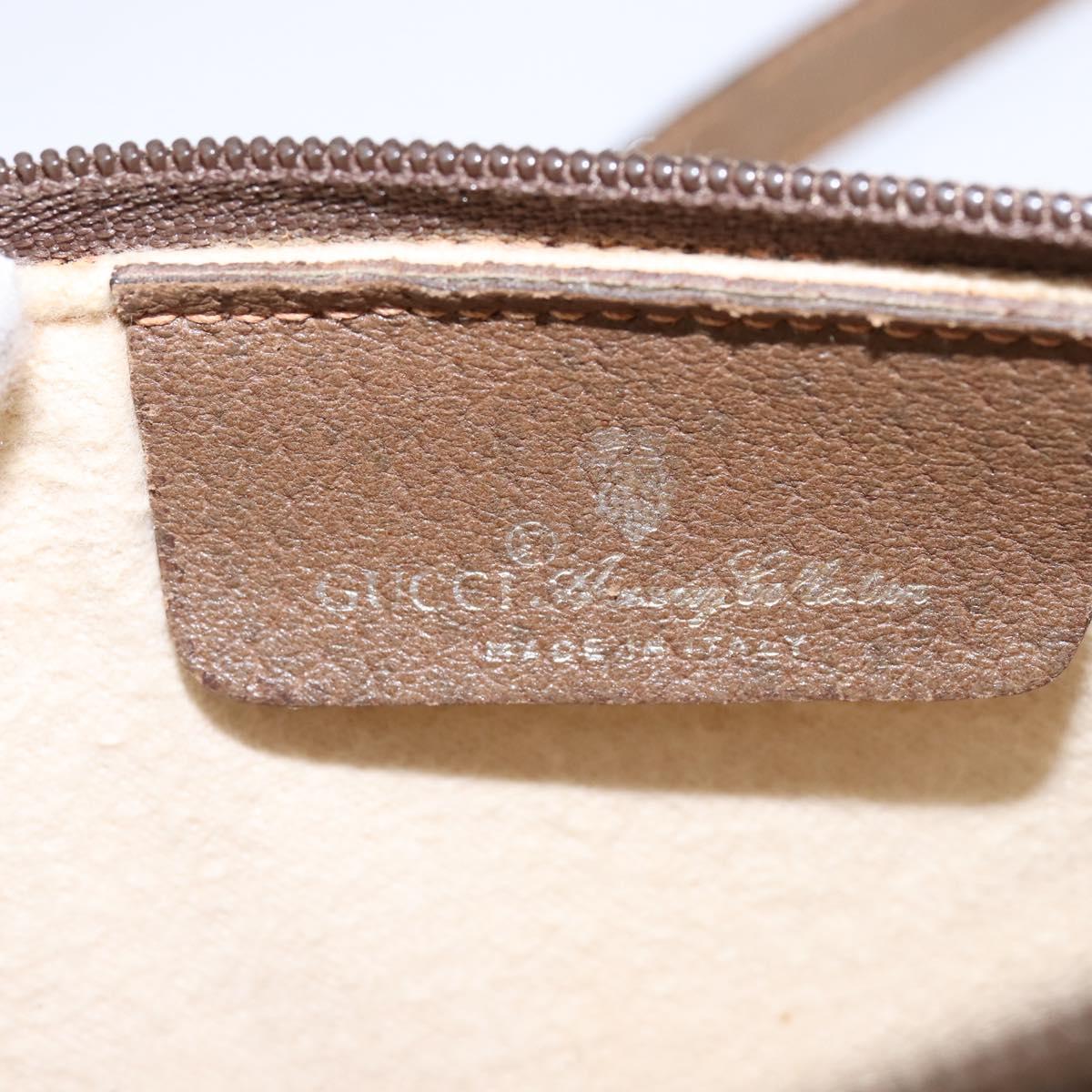 GUCCI GG Supreme Web Sherry Line Shoulder Bag PVC Beige 89 02 018 Auth 145655