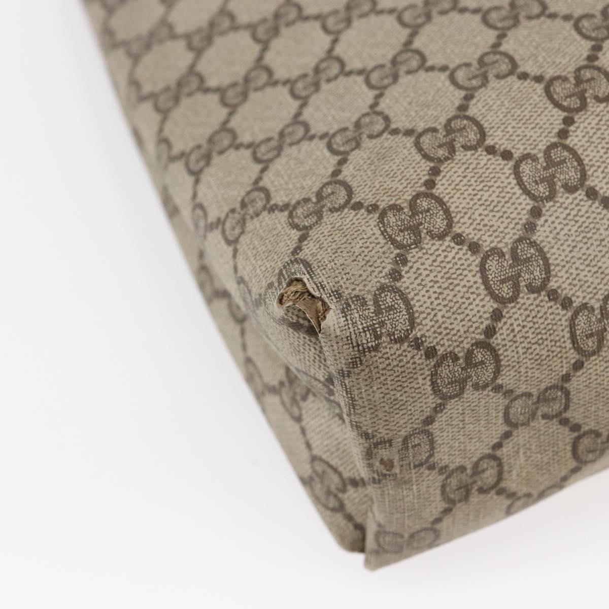 GUCCI GG Supreme Web Sherry Line Tote Bag PVC Beige Red 89 02 003 Auth 145657