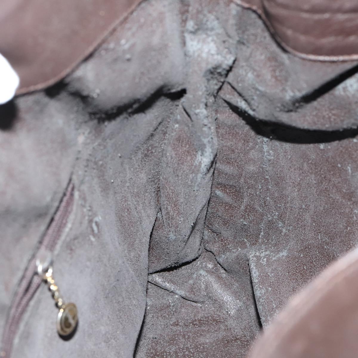 GUCCI Bamboo Shoulder Bag Leather 2way Brown Gold 001 1781 1577 0 Auth 145658