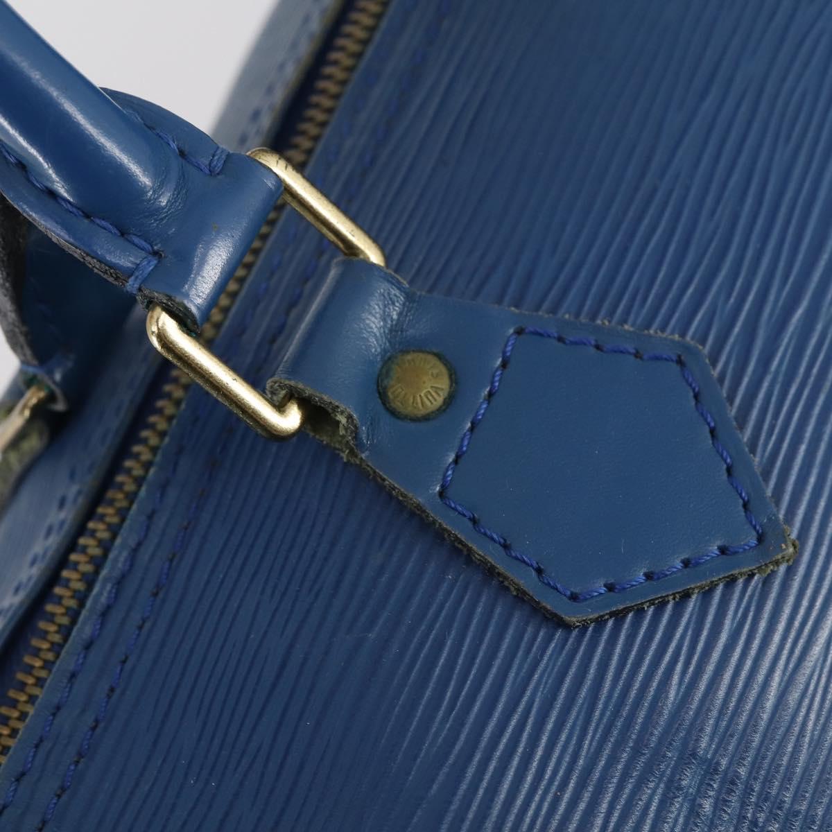 LOUIS VUITTON Epi Speedy 30 Hand Bag Toledo Blue M43005 LV Auth 145662
