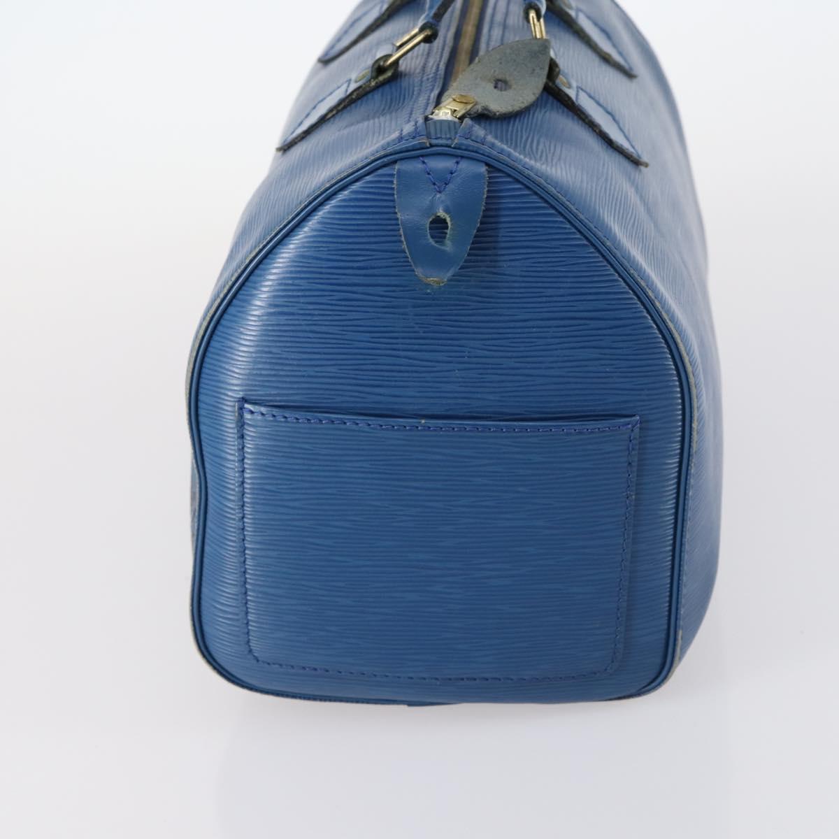 LOUIS VUITTON Epi Speedy 30 Hand Bag Toledo Blue M43005 LV Auth 145662
