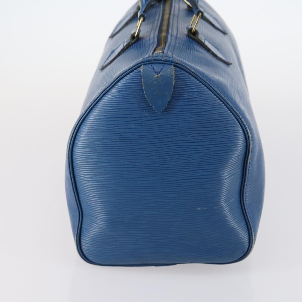 LOUIS VUITTON Epi Speedy 30 Hand Bag Toledo Blue M43005 LV Auth 145662