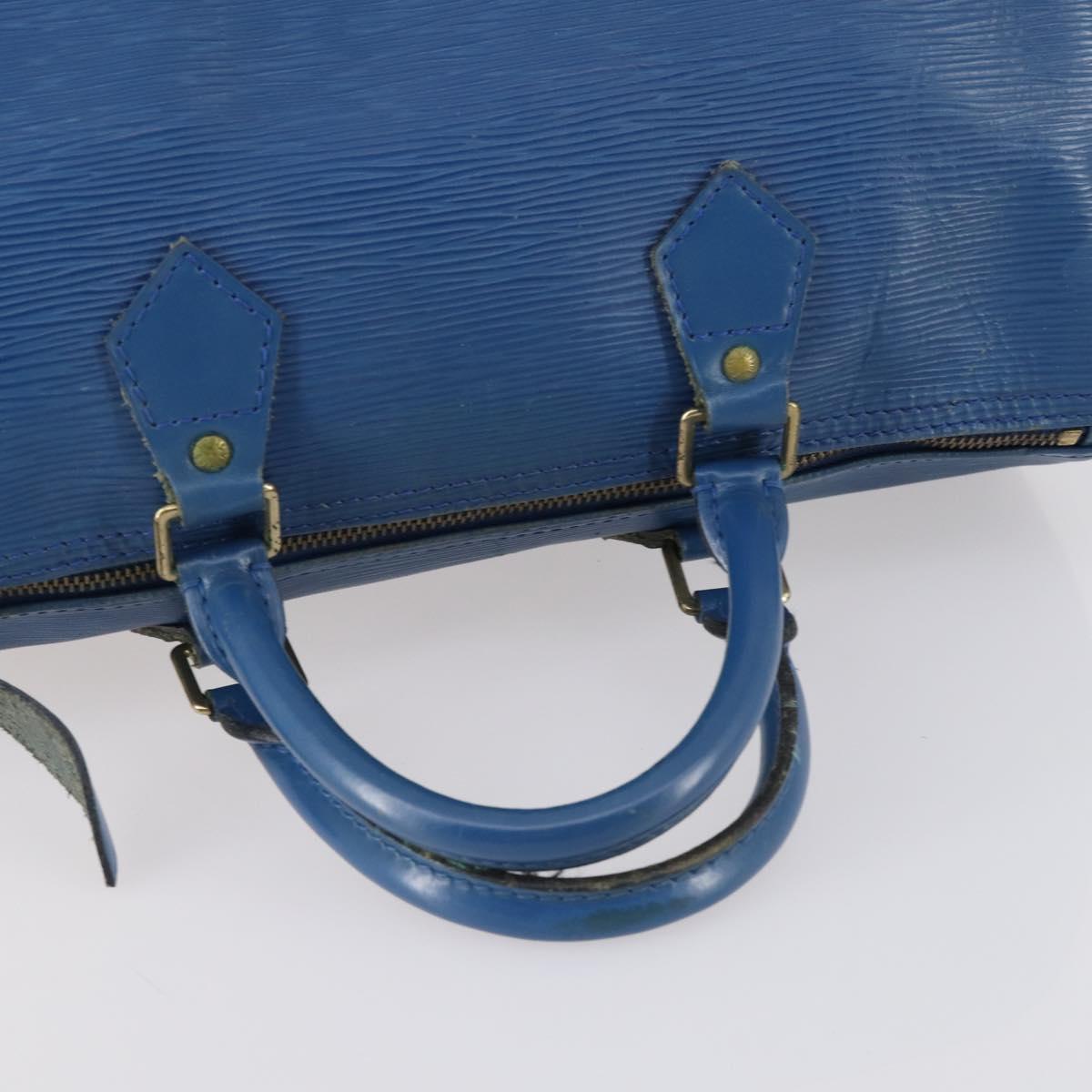 LOUIS VUITTON Epi Speedy 30 Hand Bag Toledo Blue M43005 LV Auth 145662