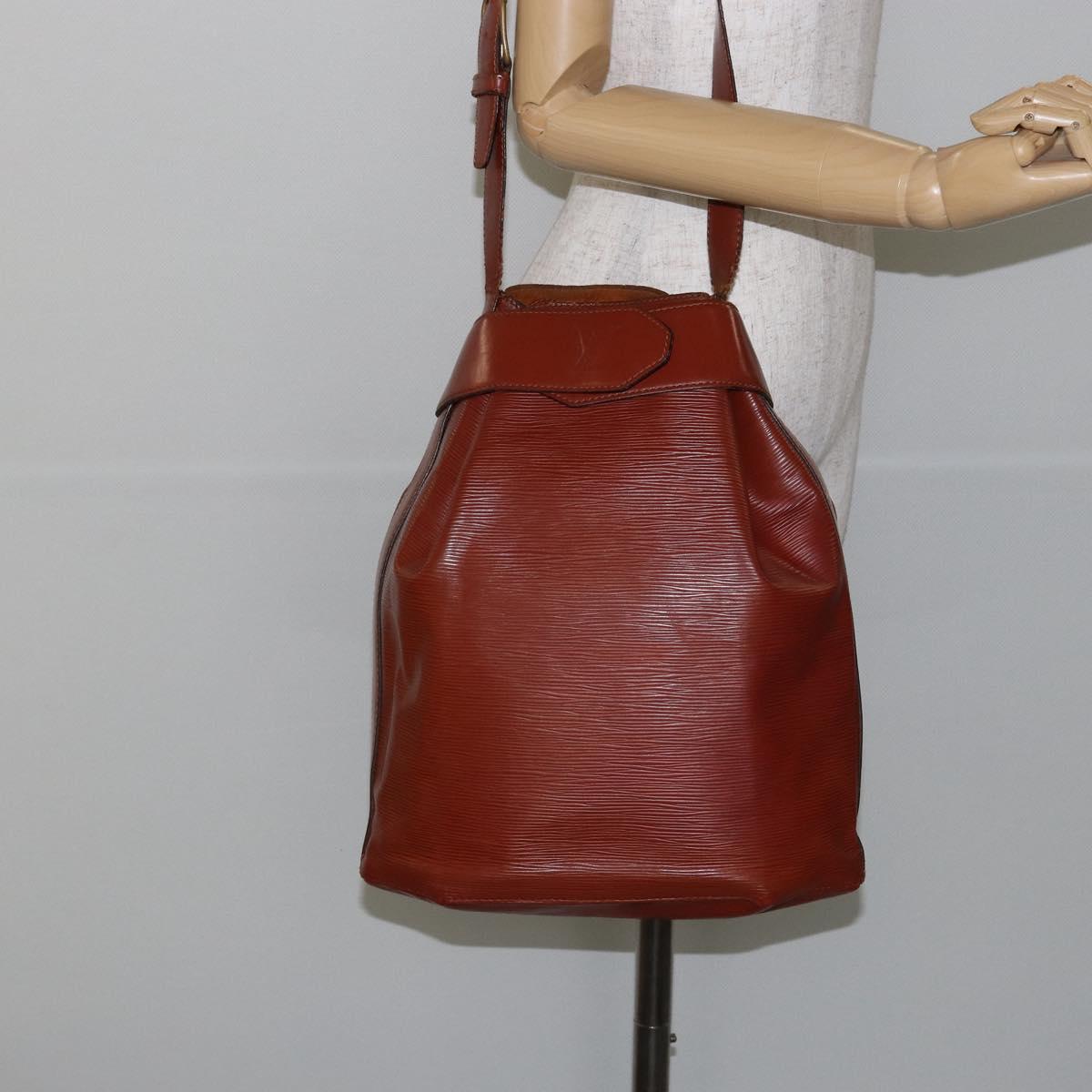 LOUIS VUITTON Epi Sac Depaule GM Shoulder Bag Brown M80193 LV Auth 145664