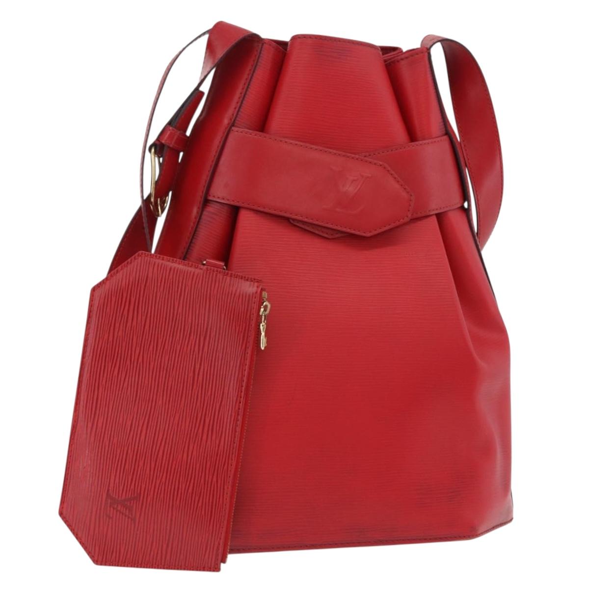 LOUIS VUITTON Epi Sac Depaule GM Shoulder Bag Red M80197 LV Auth 145665