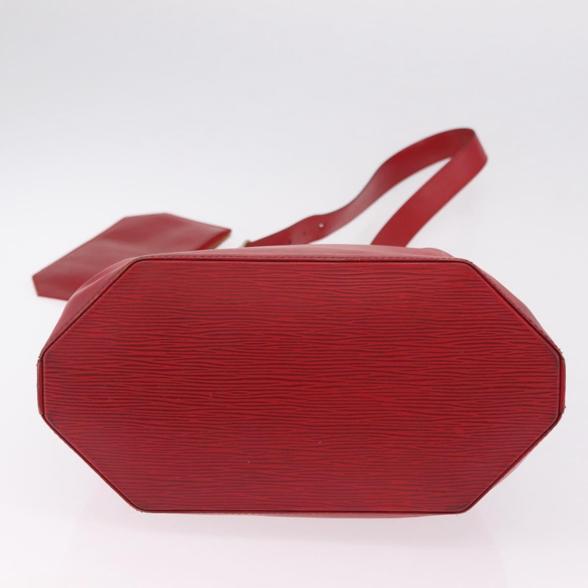 LOUIS VUITTON Epi Sac Depaule GM Shoulder Bag Red M80197 LV Auth 145665