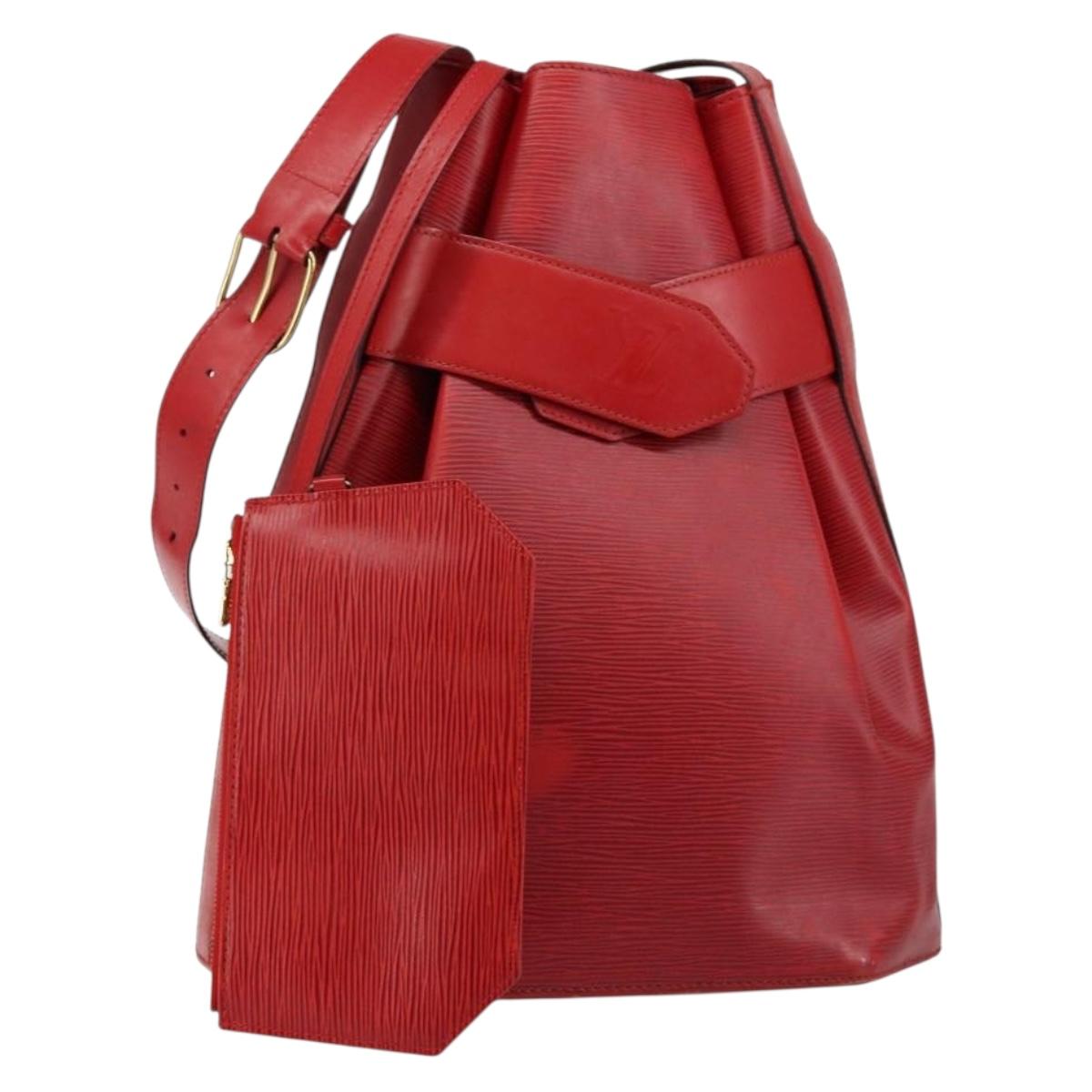 LOUIS VUITTON Epi Sac Depaule GM Shoulder Bag Red M80197 LV Auth 145665