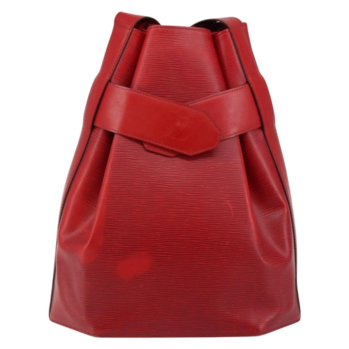 LOUIS VUITTON Epi Sac Depaule GM Shoulder Bag Red M80197 LV Auth 145665