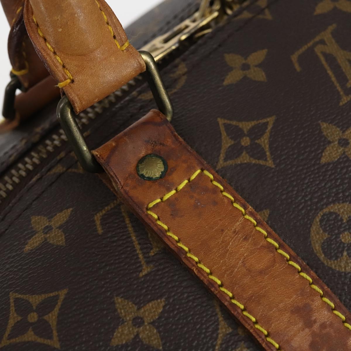 LOUIS VUITTON Monogram Keepall 55 Boston Bag M41424 LV Auth 145680
