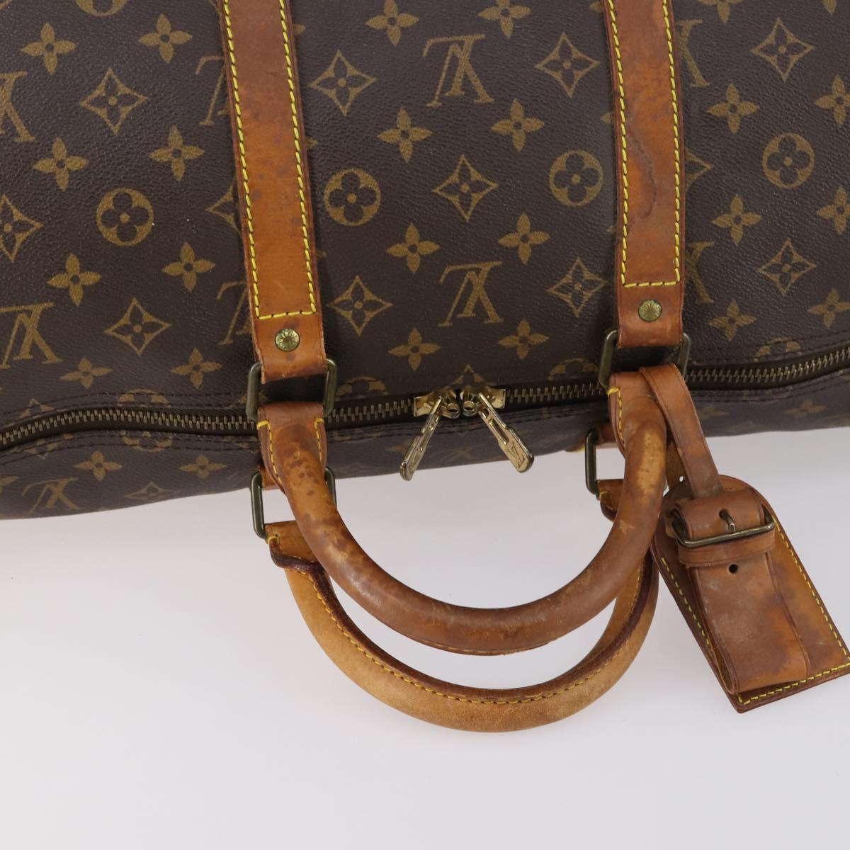 LOUIS VUITTON Monogram Keepall 55 Boston Bag M41424 LV Auth 145680