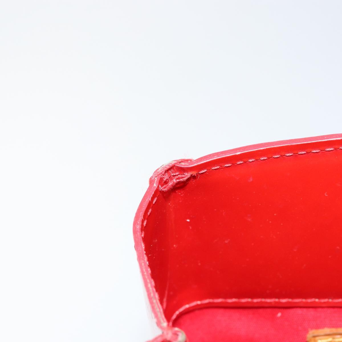 LOUIS VUITTON Monogram Vernis Reade PM Hand Bag Red Rouge M91088 LV Auth 145683