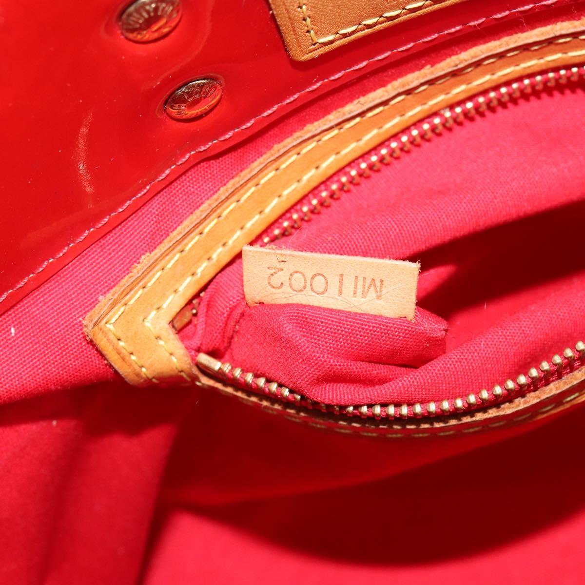 LOUIS VUITTON Monogram Vernis Reade PM Hand Bag Red Rouge M91088 LV Auth 145683