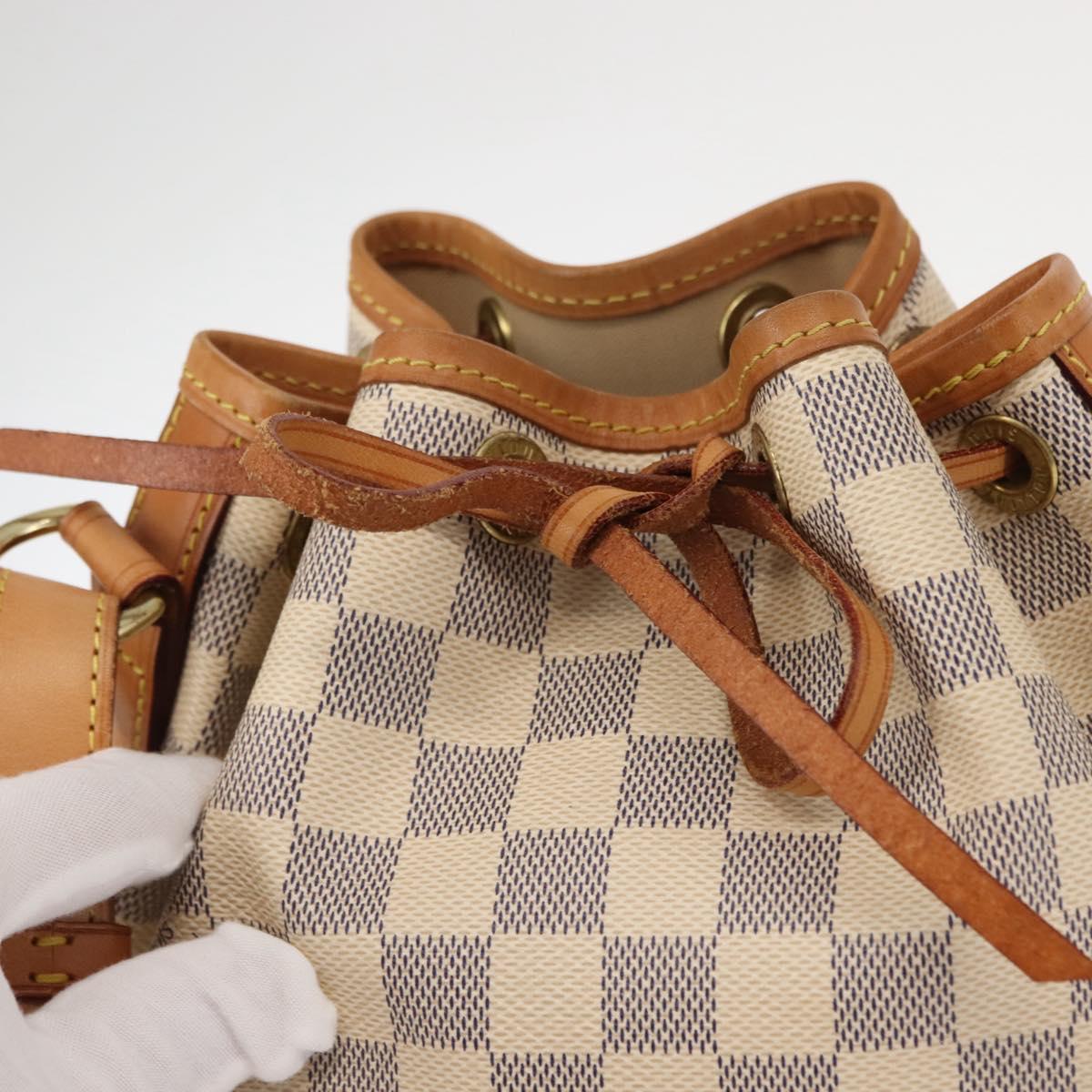 LOUIS VUITTON Damier Azur Noe BB Shoulder Bag N41220 LV Auth 145688