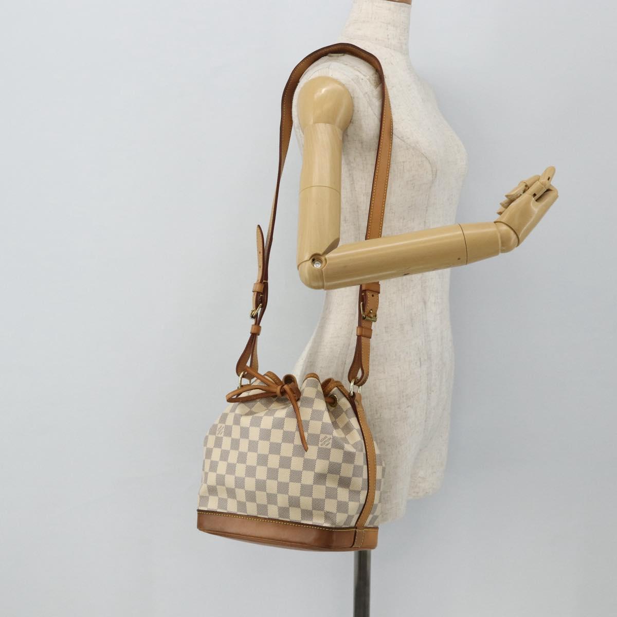 LOUIS VUITTON Damier Azur Noe BB Shoulder Bag N41220 LV Auth 145688