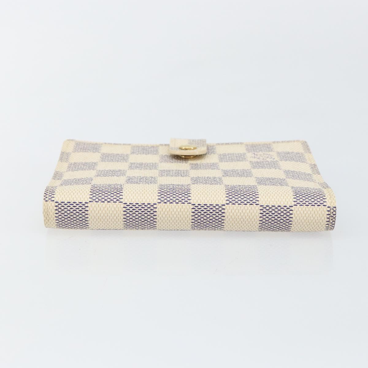 LOUIS VUITTON Damier Azur Agenda PM Day Planner Cover R20706 LV Auth 145698