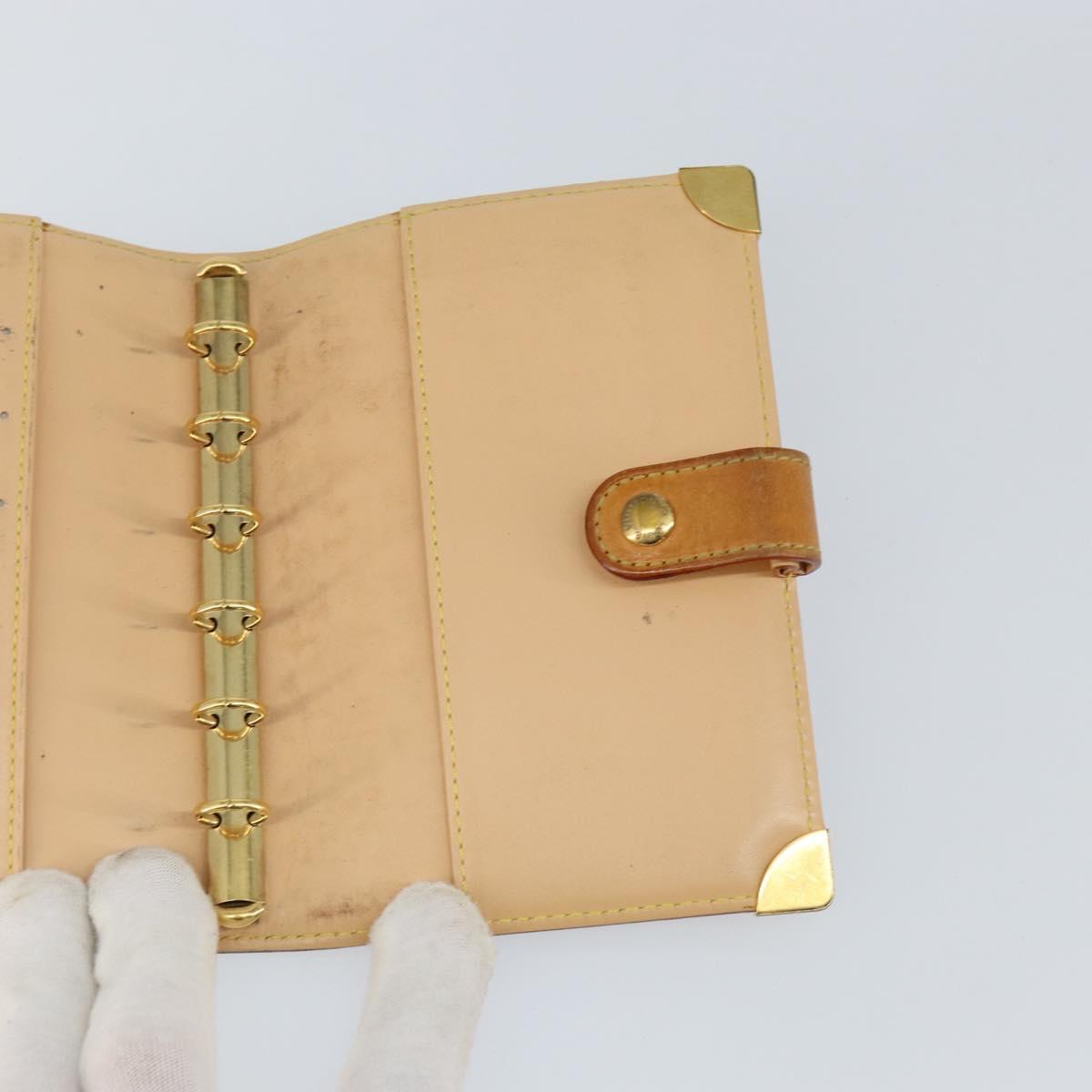 LOUIS VUITTON Multicolor Agenda PM Day Planner Cover Black R20895 LV Auth 145699