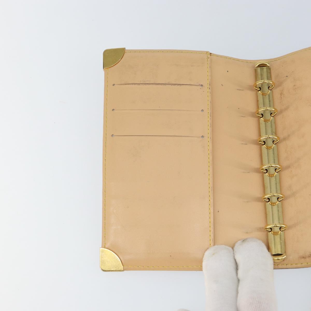 LOUIS VUITTON Multicolor Agenda PM Day Planner Cover Black R20895 LV Auth 145699