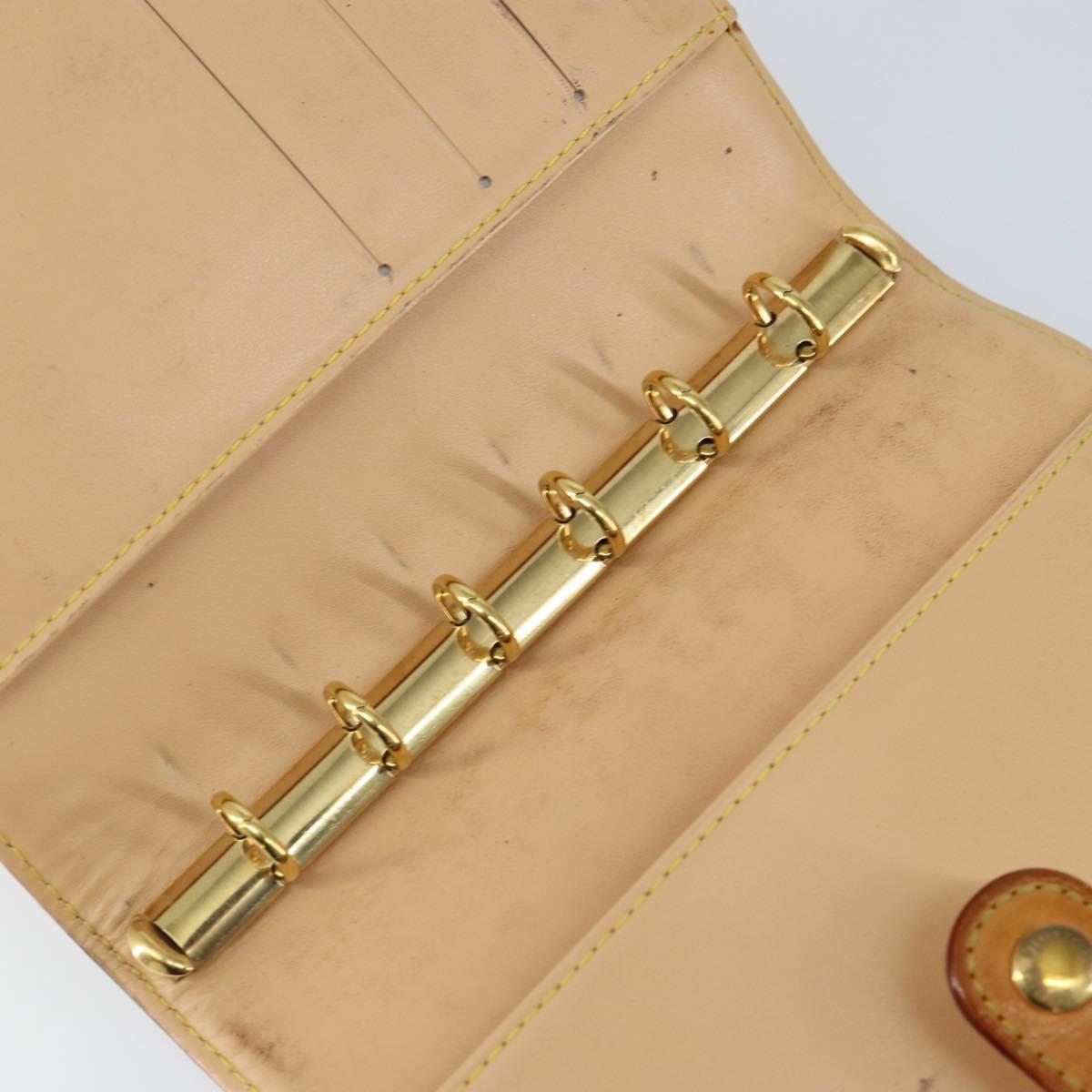 LOUIS VUITTON Multicolor Agenda PM Day Planner Cover Black R20895 LV Auth 145699