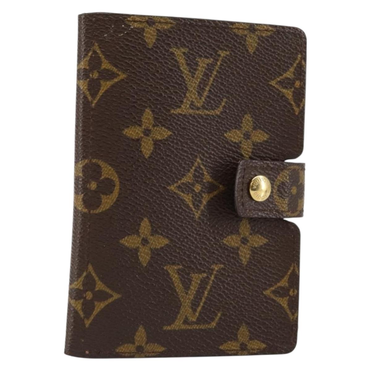 LOUIS VUITTON Monogram PDA Cover Etui Palm V Day Planner Cover LV Auth 145700