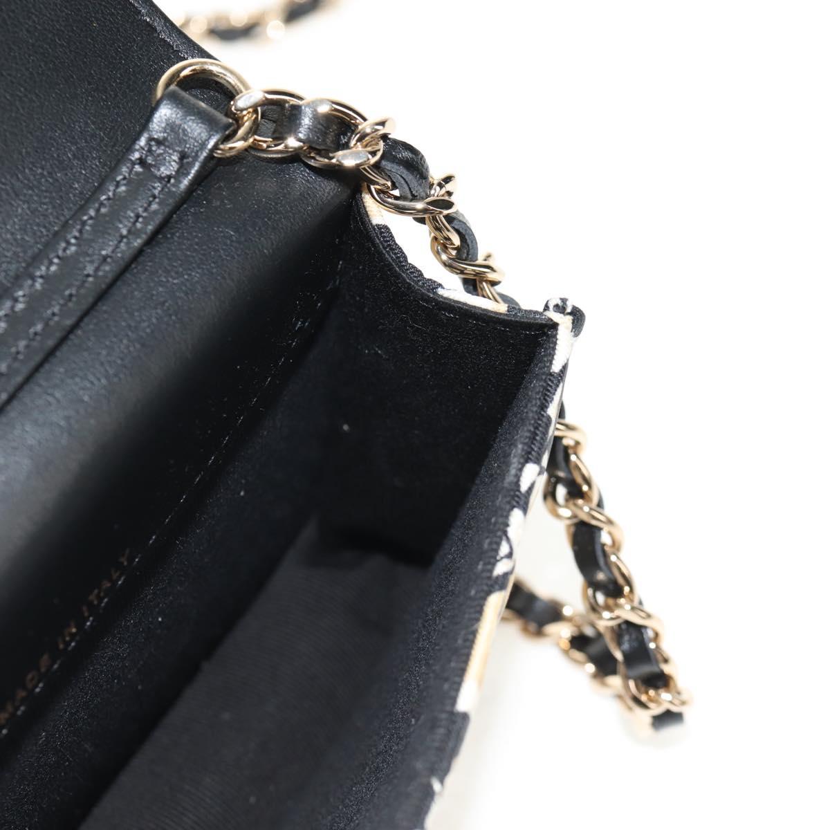 CHANEL Chain Checkered Flag Matelasse Bag Satin Beige Gold CC Auth 145708A