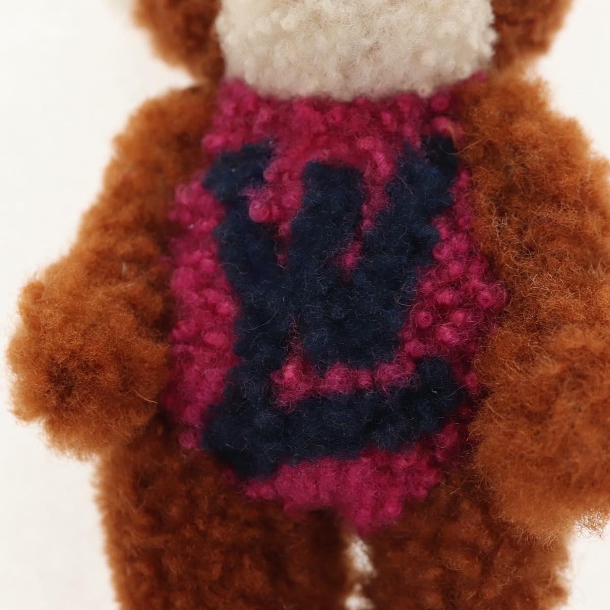LOUIS VUITTON Porte Cles LV Teddy Bear Key Holder Mohair M69854 Auth 145710SAM