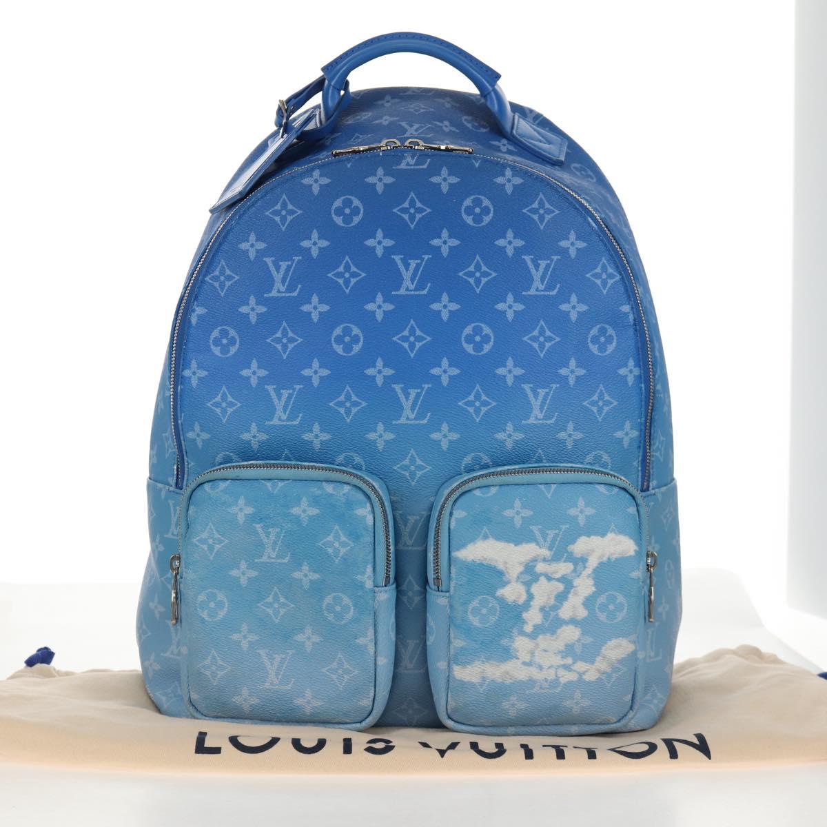 LOUIS VUITTON Monogram Clouds Multi Pocket Backpack Blue M45441 Auth 145712SAM